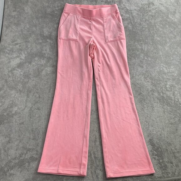 Juicy By Juicy Couture Sweatpants Womens XS Pink Velour Y2K Athleisure Wide Leg - Picture 2 of 11